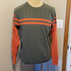 Levi's green & orange ribbed sweater